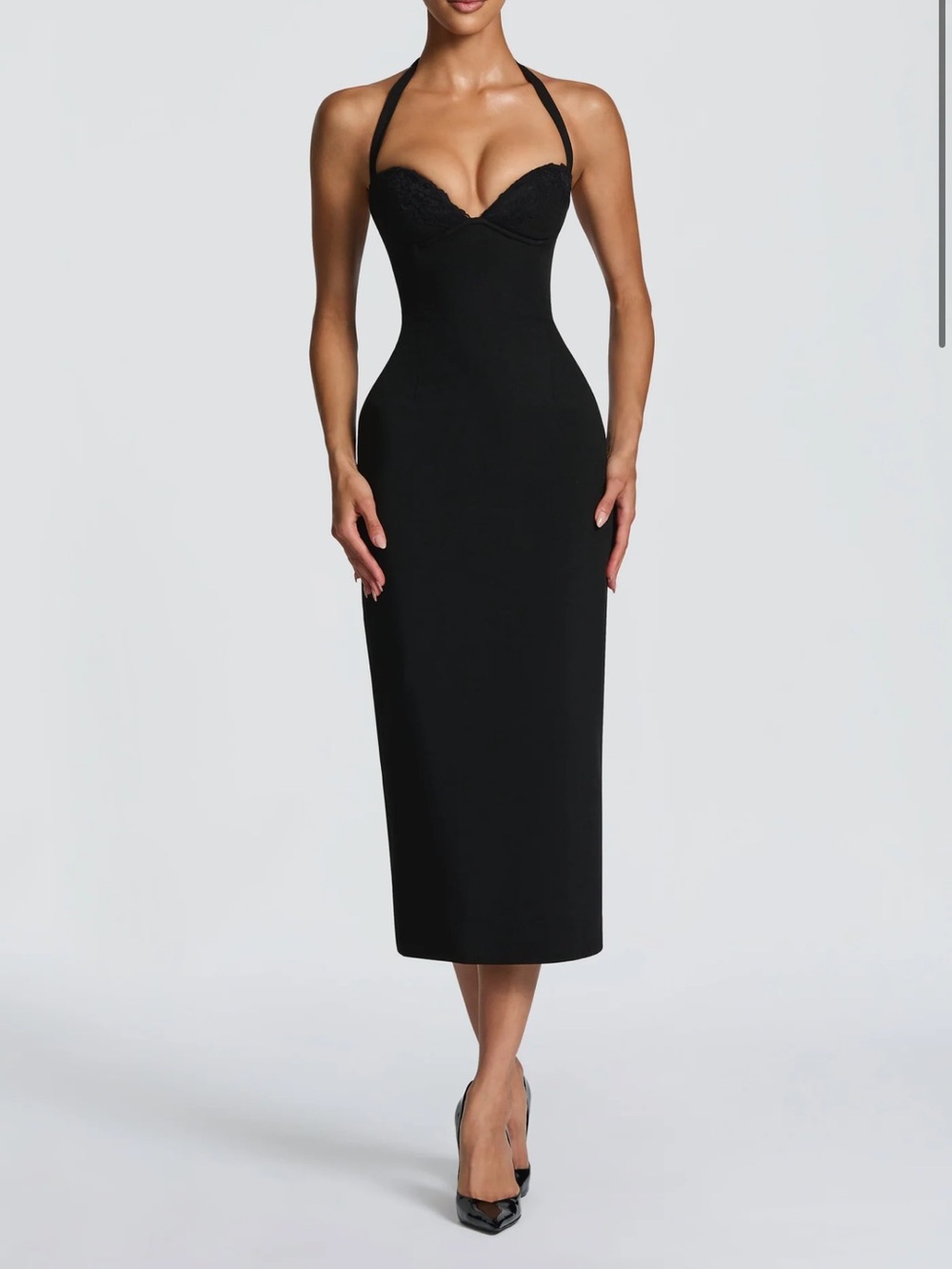 NWT BabyBoo Fashion CASSIA MIDI DRESS - BLACK XS
